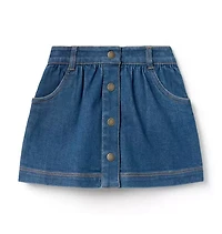 The Denim Button Skirt