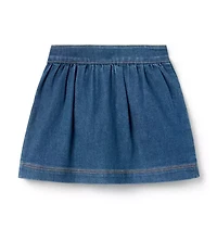 The Denim Button Skirt