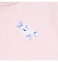 French Terry Embroidered Floral Top