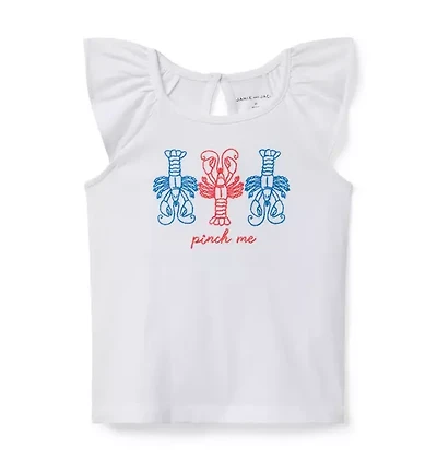 Lobster Flutter Sleeve Tee