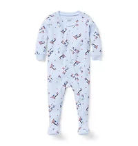 Baby Organic Cotton Peanuts Americana Footed Pajama