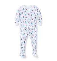 Baby Organic Cotton Ice Cream Footed Pajama