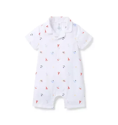 Baby Nautical Icon Pajama Romper