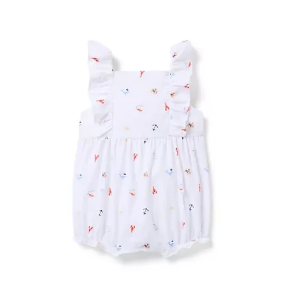 Baby Nautical Icon Ruffle Pajama Romper