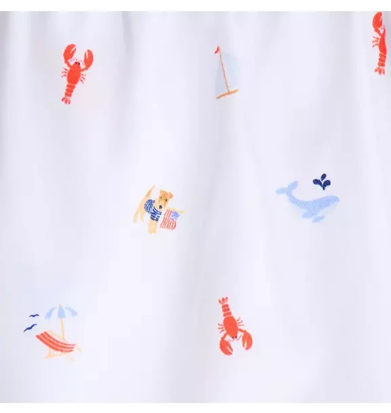 Baby Nautical Icon Ruffle Pajama Romper