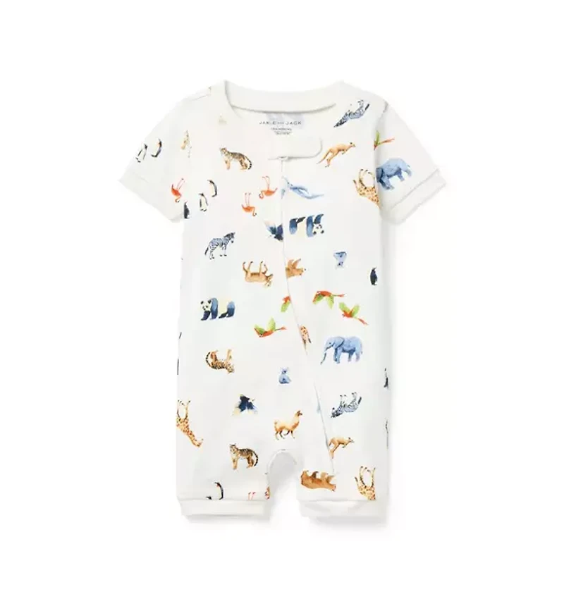 Baby Organic Cotton Zoo Animal Pajama