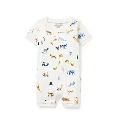 Baby Organic Cotton Zoo Animal Pajama