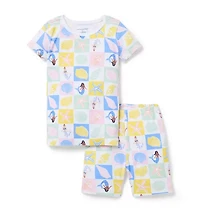 Organic Cotton Mermaid Tile Short Pajama