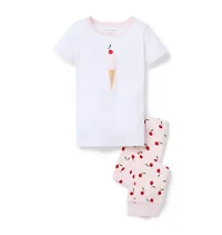 Organic Cotton Cherry Ice Cream Pajama