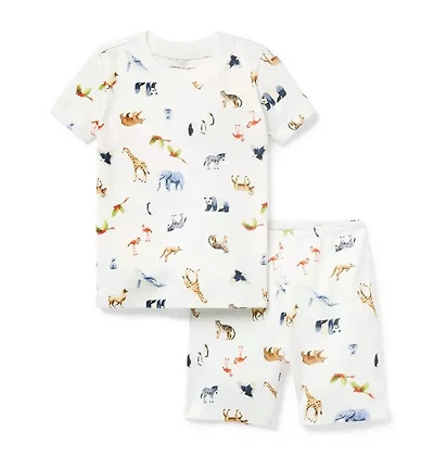 Organic Cotton Zoo Animal Short Pajama
