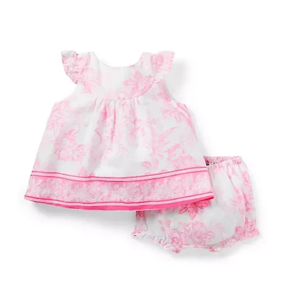 THINK PINK Floral Toile Baby Matching Set