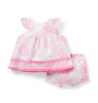 THINK PINK Floral Toile Baby Matching Set