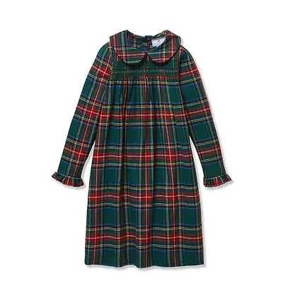 Petite Plume Girl's Brushed Twill Eloise Nightgown Kensington Tartan