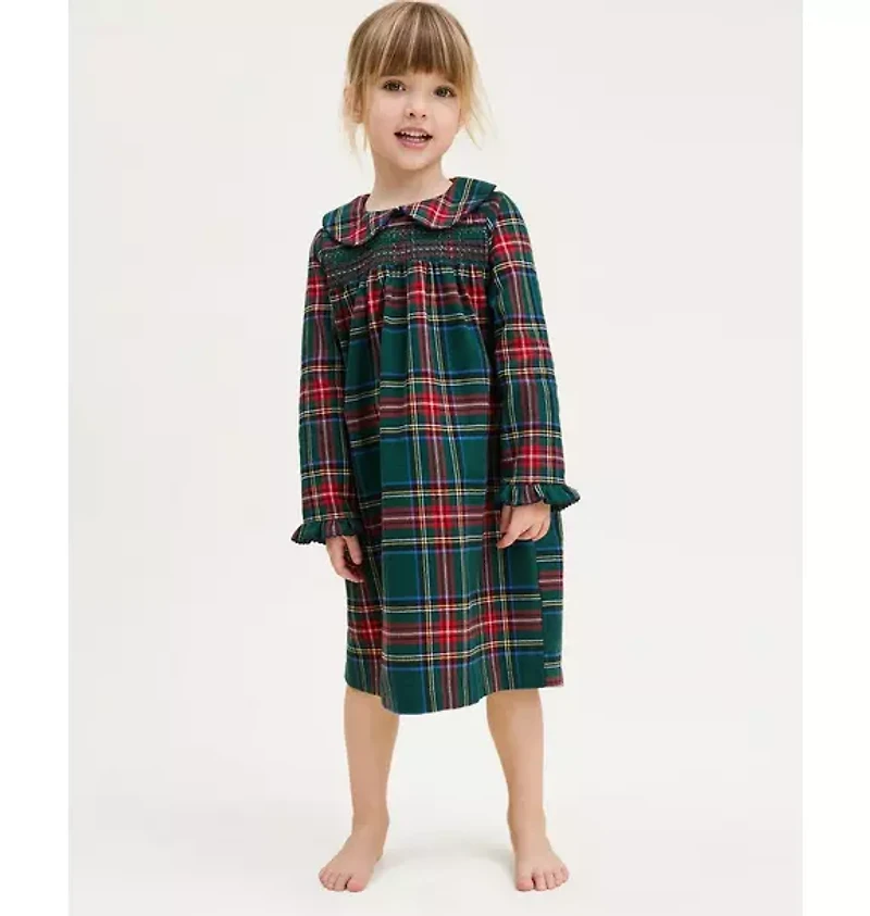 Petite Plume Girl's Brushed Twill Eloise Nightgown Kensington Tartan