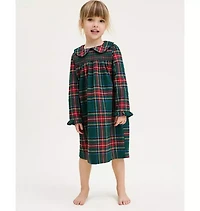 Petite Plume Girl's Brushed Twill Eloise Nightgown Kensington Tartan