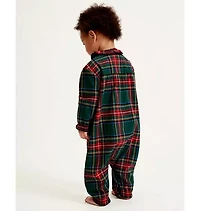 Petite Plume Baby's Brushed Twill Madeline Romper Kensington Tartan