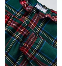 Petite Plume Baby's Brushed Twill Madeline Romper Kensington Tartan