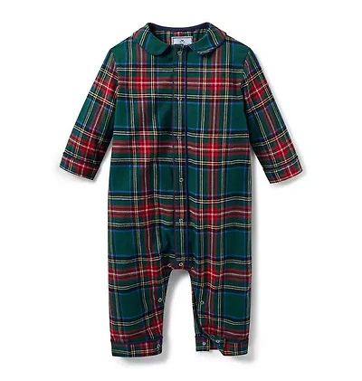 Petite Plume Baby's Brushed Twill Cambridge Romper Kensington Tartan