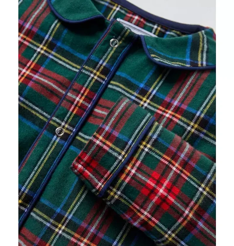 Petite Plume Baby's Brushed Twill Cambridge Romper Kensington Tartan