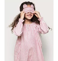 Petite Plume Girl's Twill Delphine Nightgown Antique Red Ticking