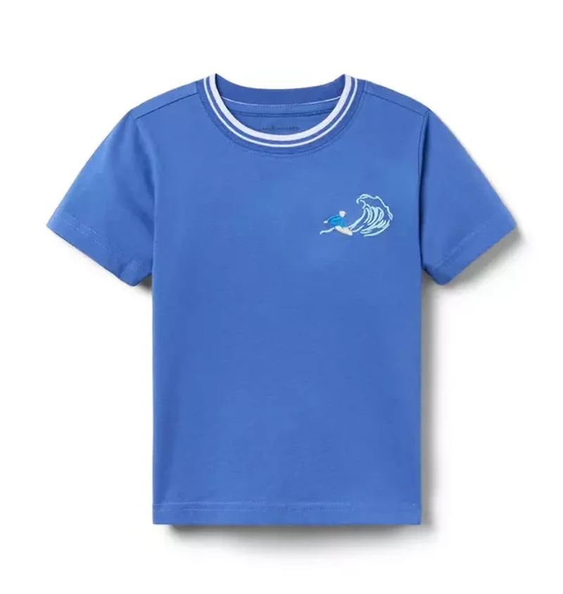 Embroidered Surfer Icon Tee