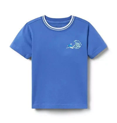 Embroidered Surfer Icon Tee