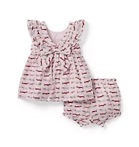Baby Dachshund Ruffle Matching Set