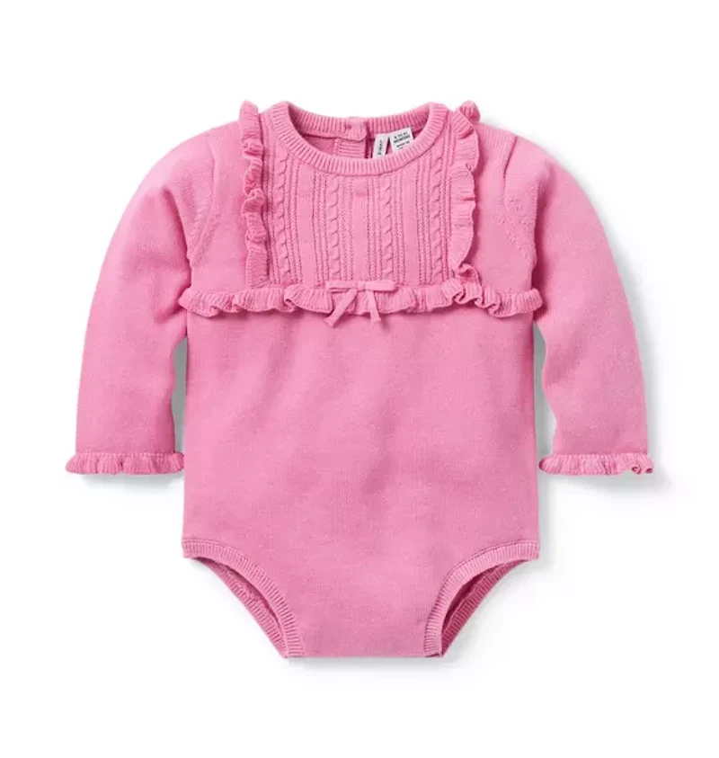 Baby Ruffle Sweater Romper