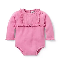 Baby Ruffle Sweater Romper