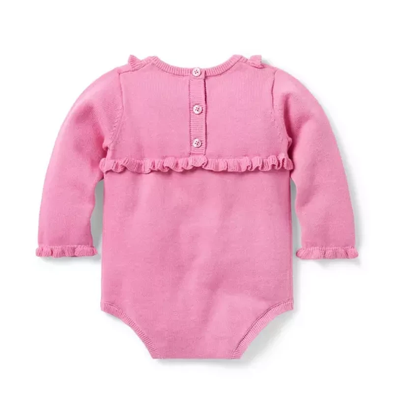 Baby Ruffle Sweater Romper