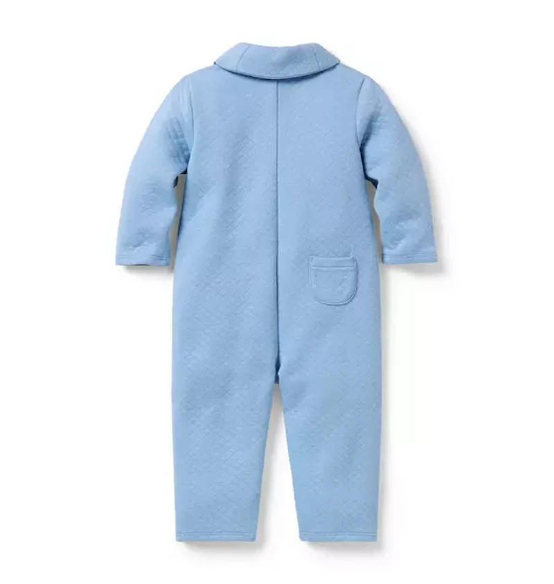 Baby Quilted Shawl Collar One-Piece