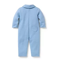 Baby Quilted Shawl Collar One-Piece