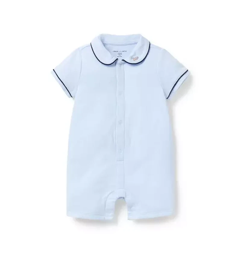 Baby Piped Collar Romper