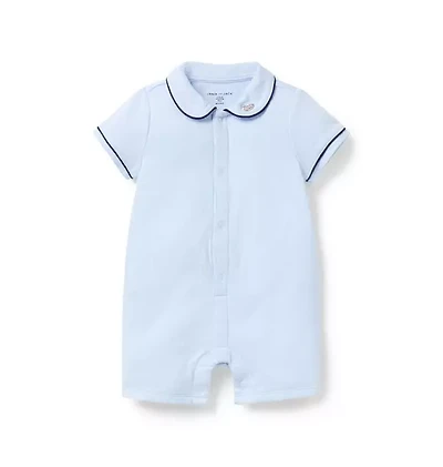 Baby Piped Collar Romper