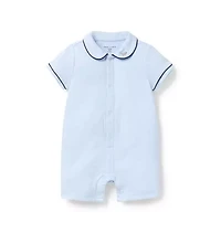 Baby Piped Collar Romper
