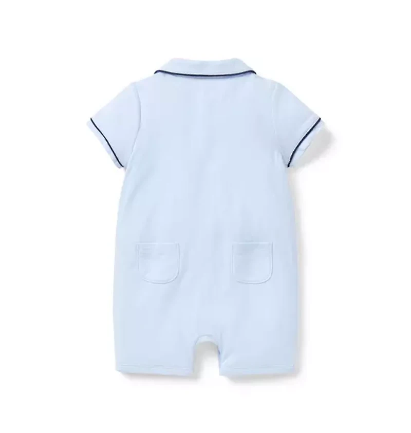Baby Piped Collar Romper