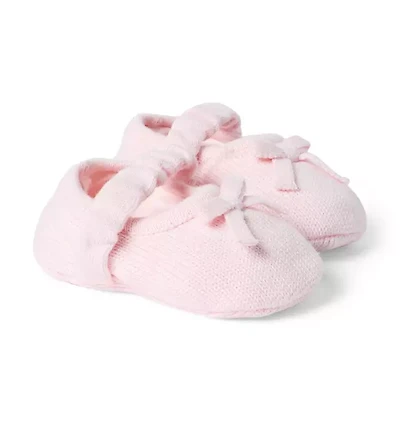 Baby Sweater Bow Ballet Flat