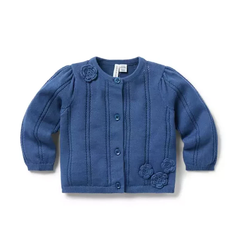 Baby Crochet Flower Cardigan
