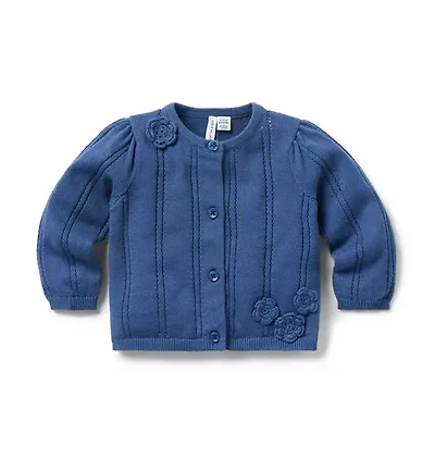 Baby Crochet Flower Cardigan