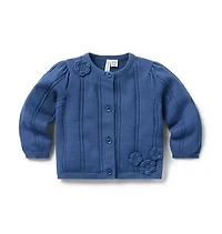 Baby Crochet Flower Cardigan