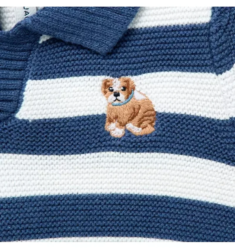 Baby Dog Striped Matching Set