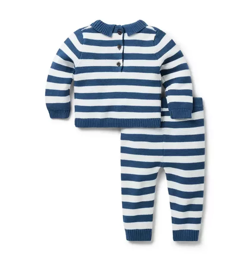 Baby Dog Striped Matching Set