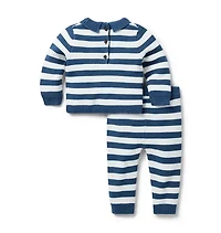 Baby Dog Striped Matching Set