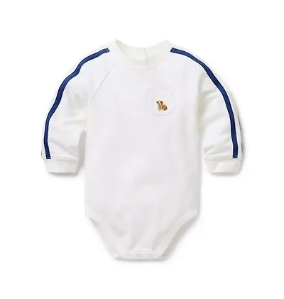 Baby Dog Striped Sleeve Bodysuit