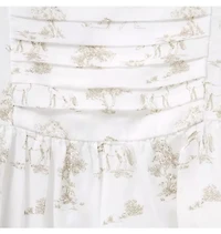 Baby Horse Toile Pleated Dress