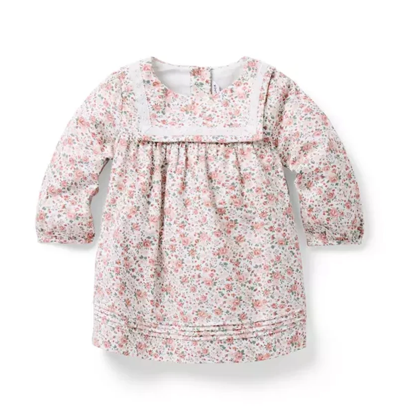 Baby Ditsy Floral Pintuck Dress