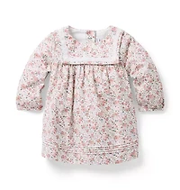 Baby Ditsy Floral Pintuck Dress