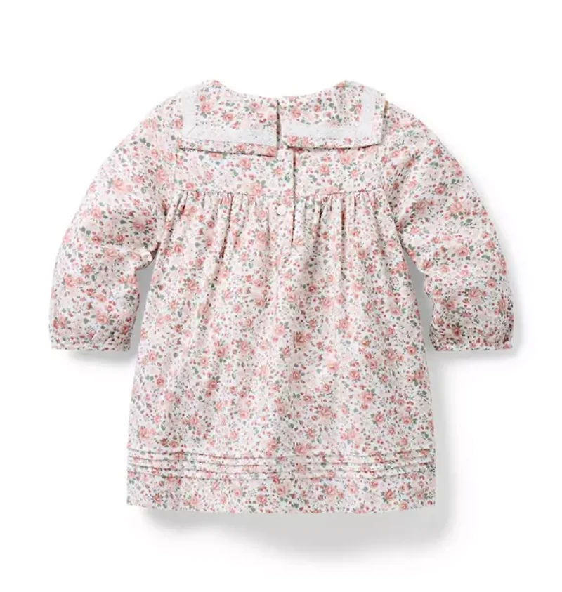 Baby Ditsy Floral Pintuck Dress