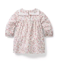 Baby Ditsy Floral Pintuck Dress