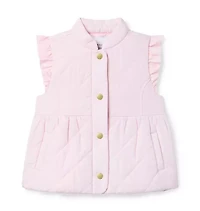 The Quilted Ruffle Sleeve Vest